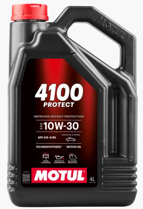 Envase de aceite MOTUL MOTUL 4100 10W30 SYNTHETIC BLEND - GL 4LT grado 10W30 - Lubricentro Piloto